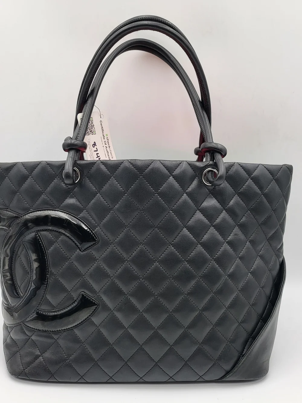 CHANEL Calfskin Quilted Cambon Ligne Tote Bag..Authentic w/COA....